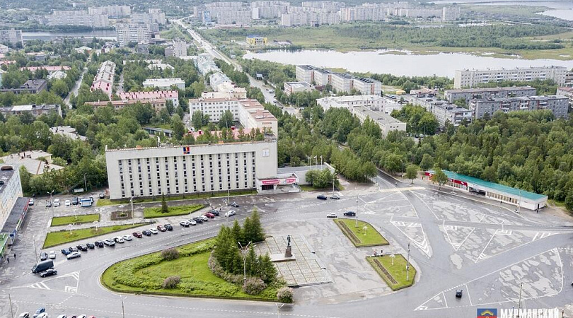 Ночной Мончегорск - Фото с высоты птичьего полета, съемка с квадрокоптера - Pilo